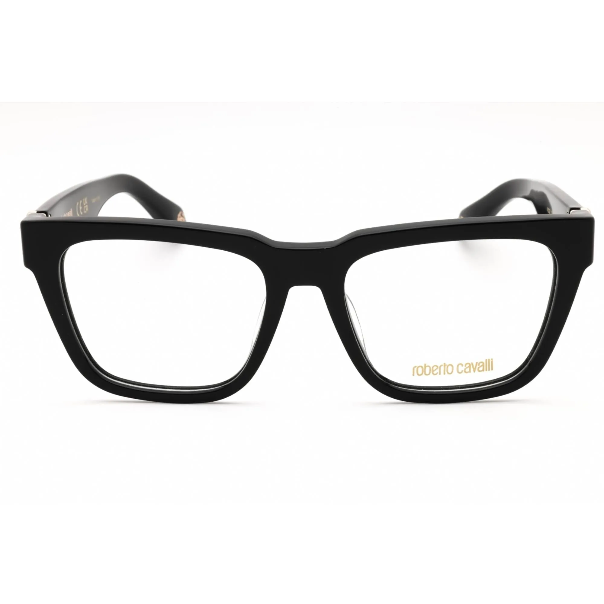 Roberto Cavalli Women's Eyeglasses - Black Acetate Square Full Rim | VRC026M 0700