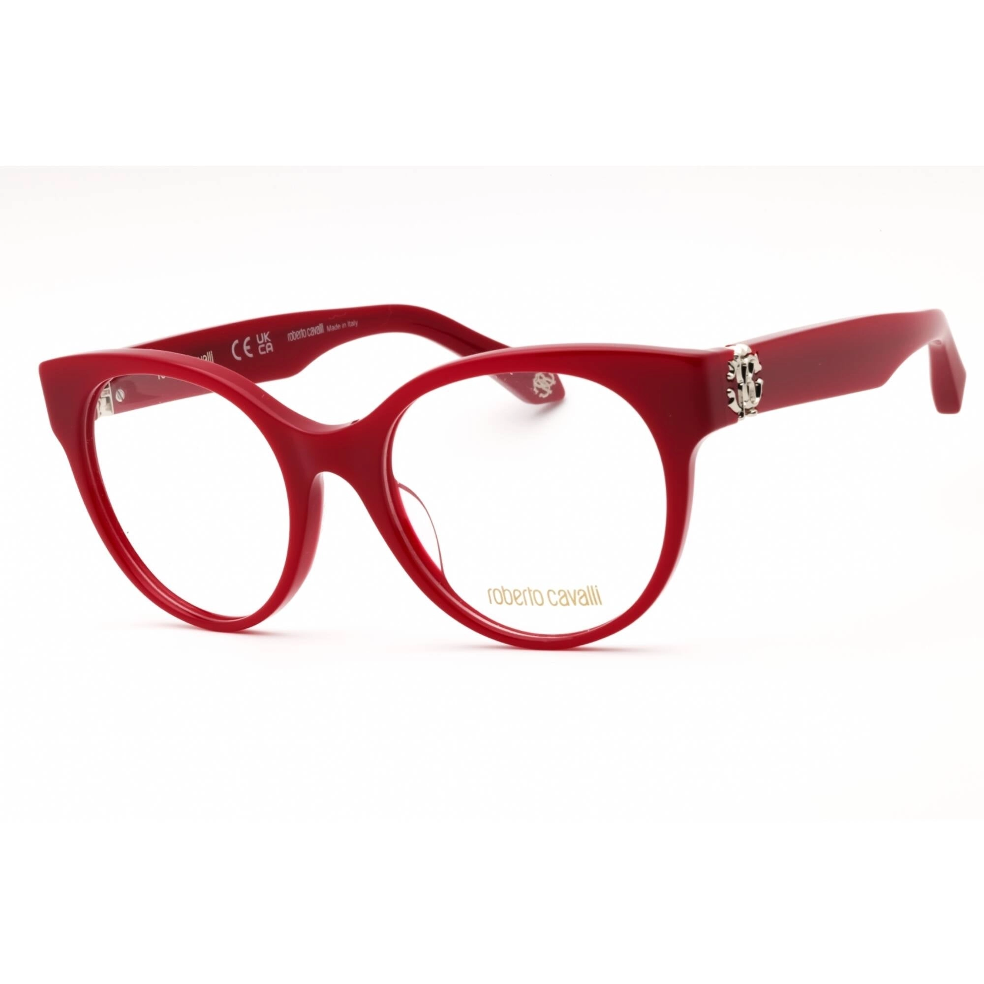 Roberto Cavalli Women's Eyeglasses - Red Acetate Cat Eye Full Rim Frame | VRC027M 09EZ