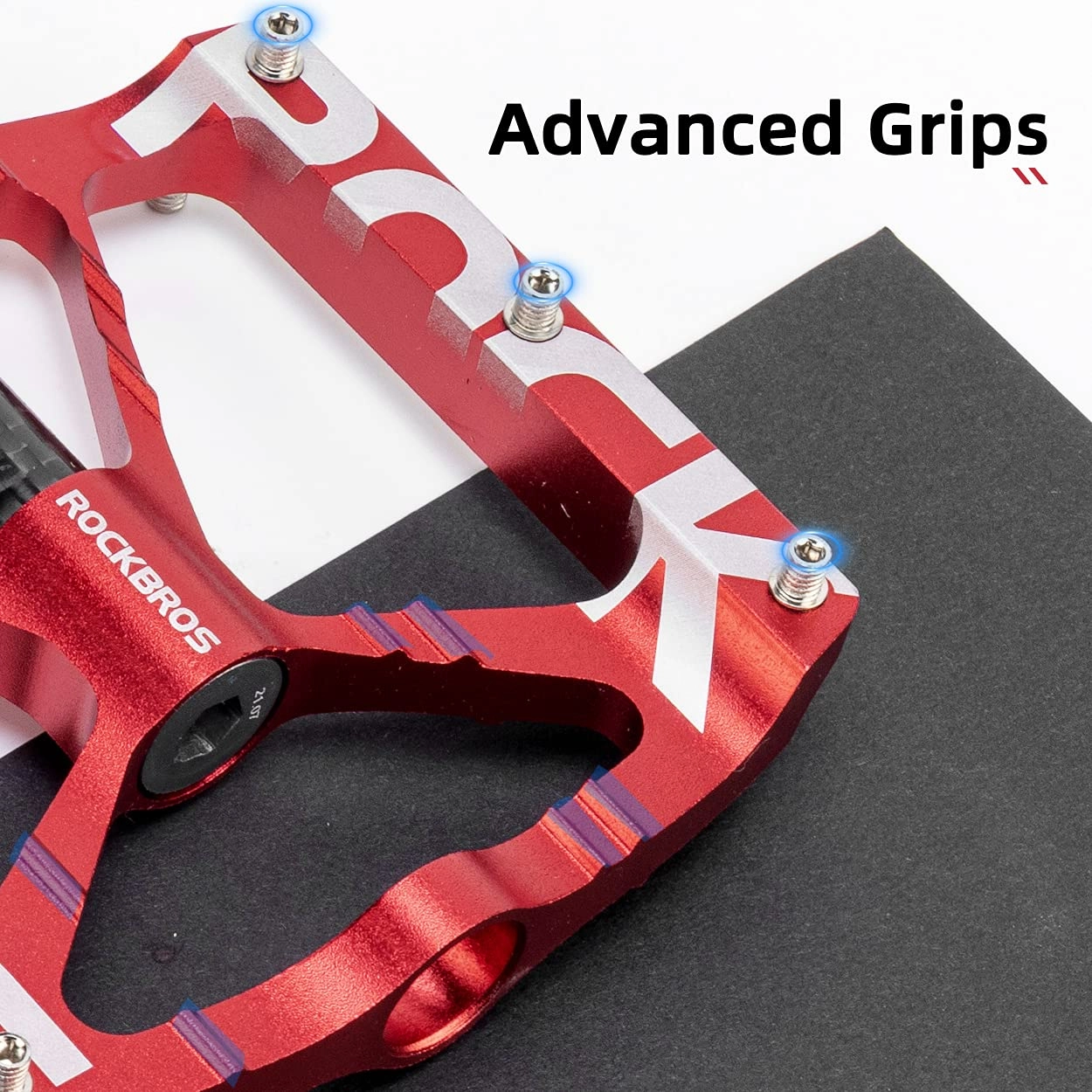 ROCKBROS Mountain Bike Pedals MTB BMX  Pedals CNC Non-Slip Lightweight Aluminum Alloy Bicycle Pedals 9/16"