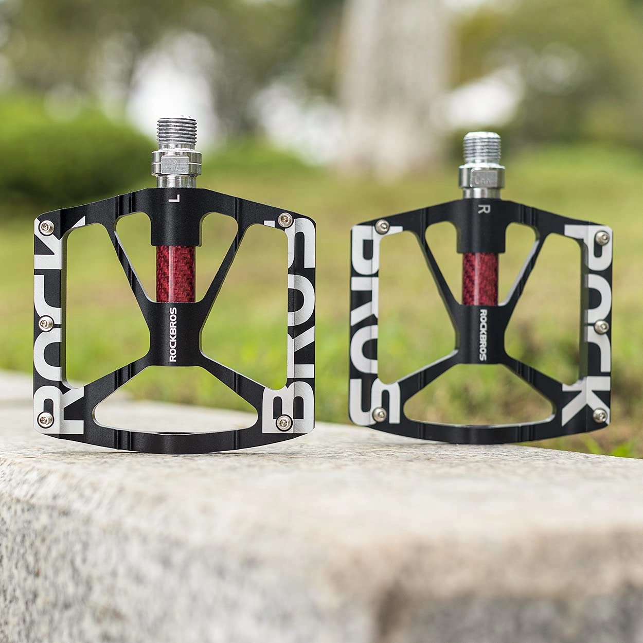 ROCKBROS Mountain Bike Pedals MTB BMX  Pedals CNC Non-Slip Lightweight Aluminum Alloy Bicycle Pedals 9/16"
