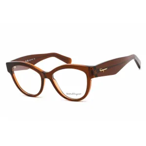 Salvatore Ferragamo Women's Eyeglasses - Deep Caramel Plastic Cat Eye | SF2934 206