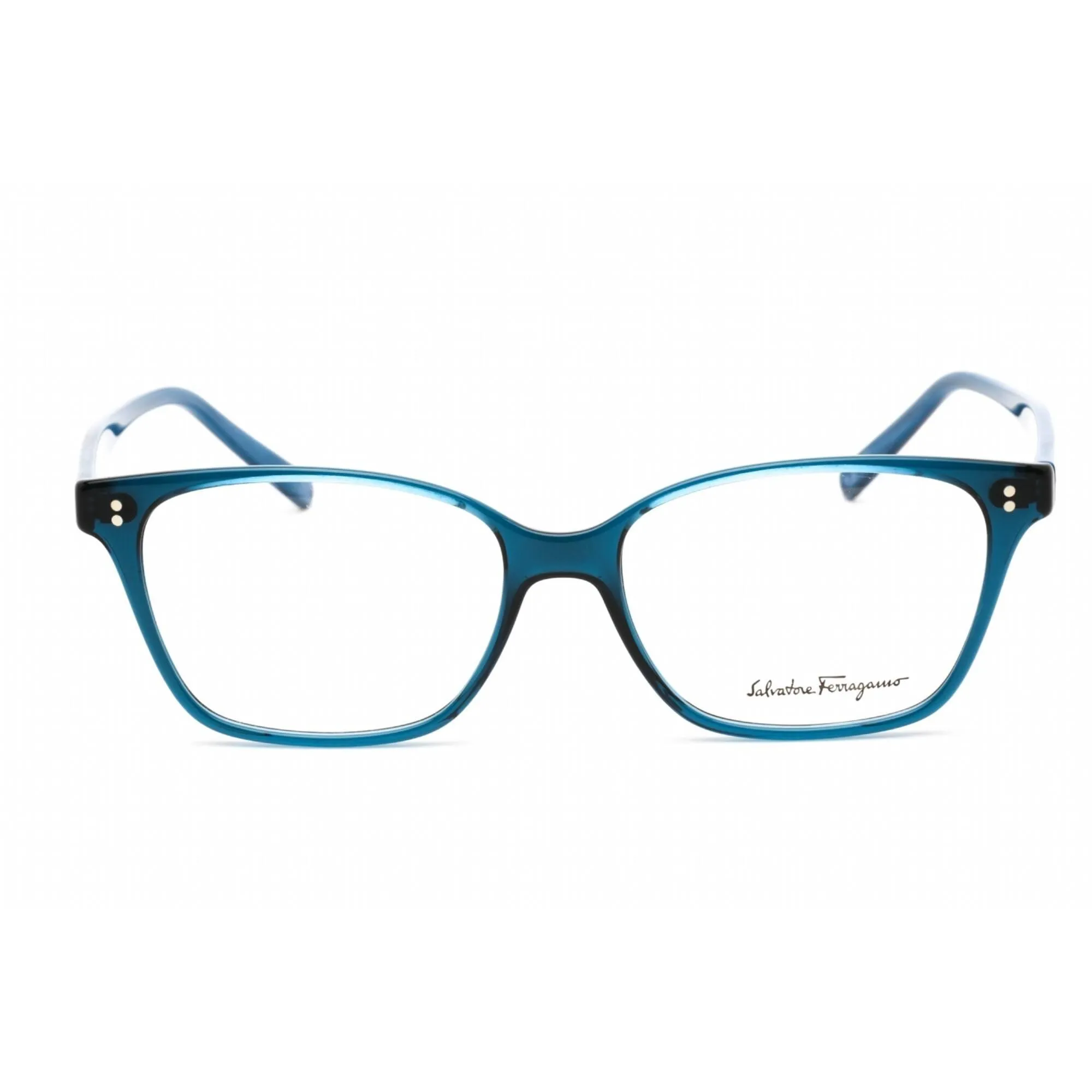 Salvatore Ferragamo Women's Eyeglasses - Transparent Blue Plastic Frame | SF2928 432