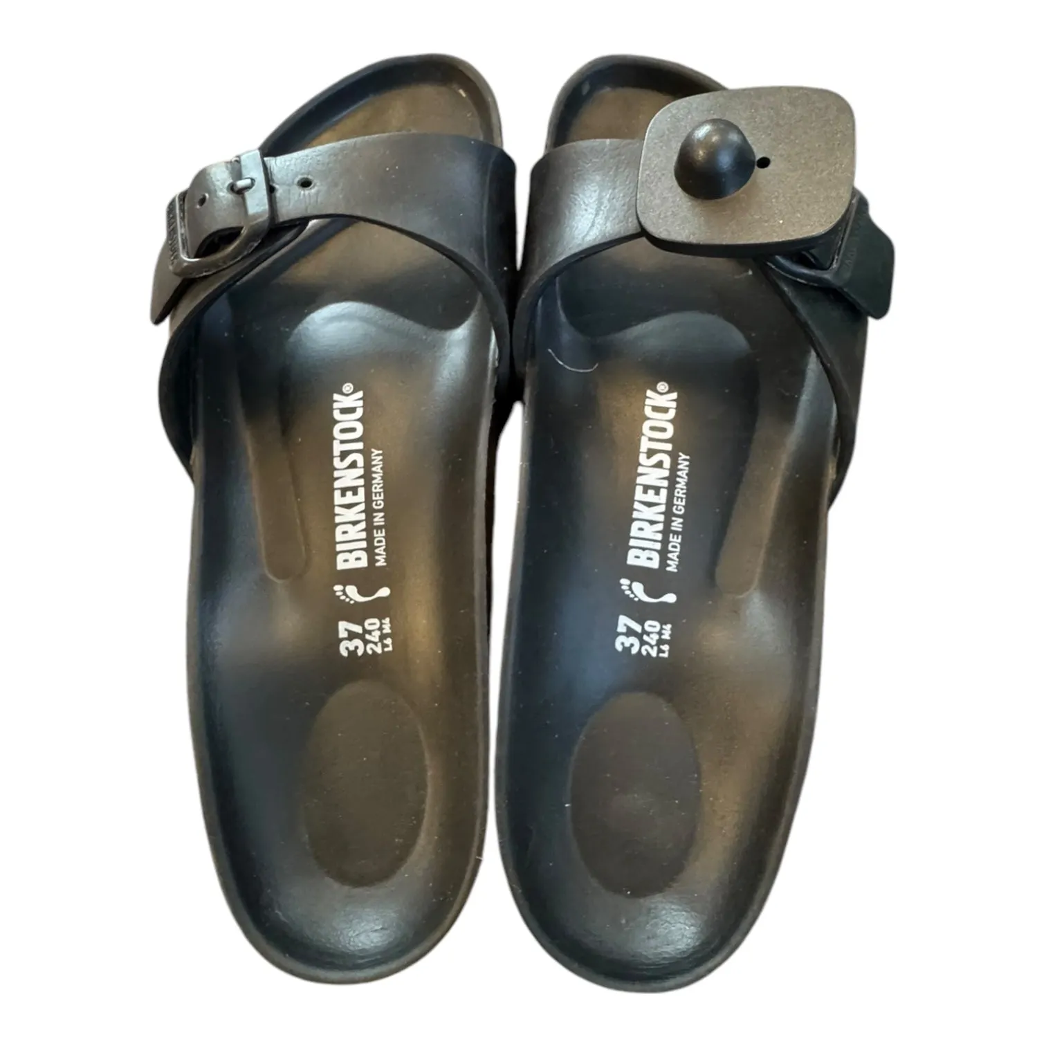 Sandals Designer By Birkenstock In Black, Size:6.5