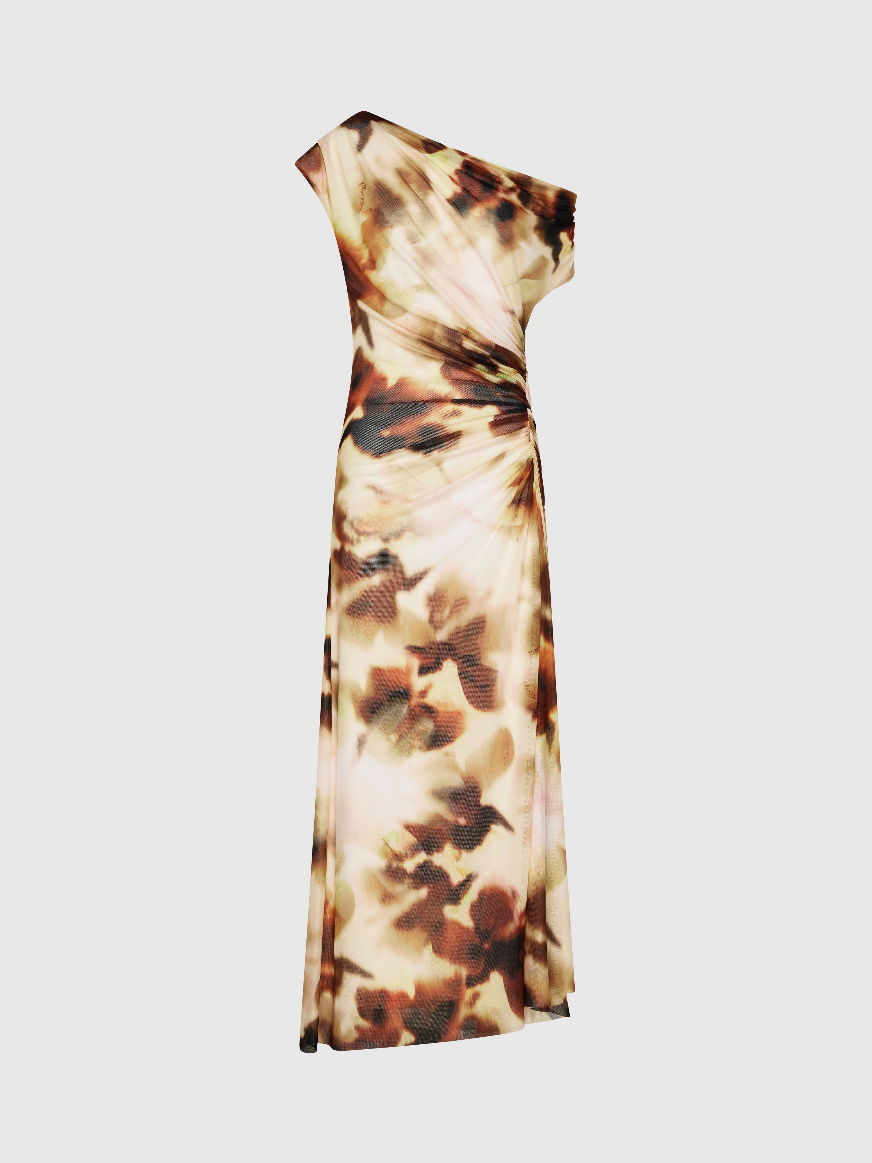 SHADED BLOOM MESH MAXI DRESS