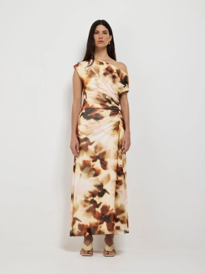 SHADED BLOOM MESH MAXI DRESS