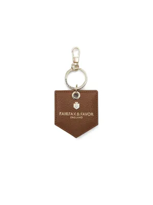 Signature Key Ring Mirror - Pebbled Tan Leather