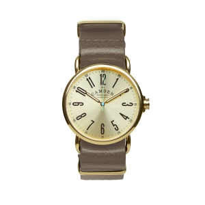 SMALL No.88 Gold and Light Brown Italian Leather