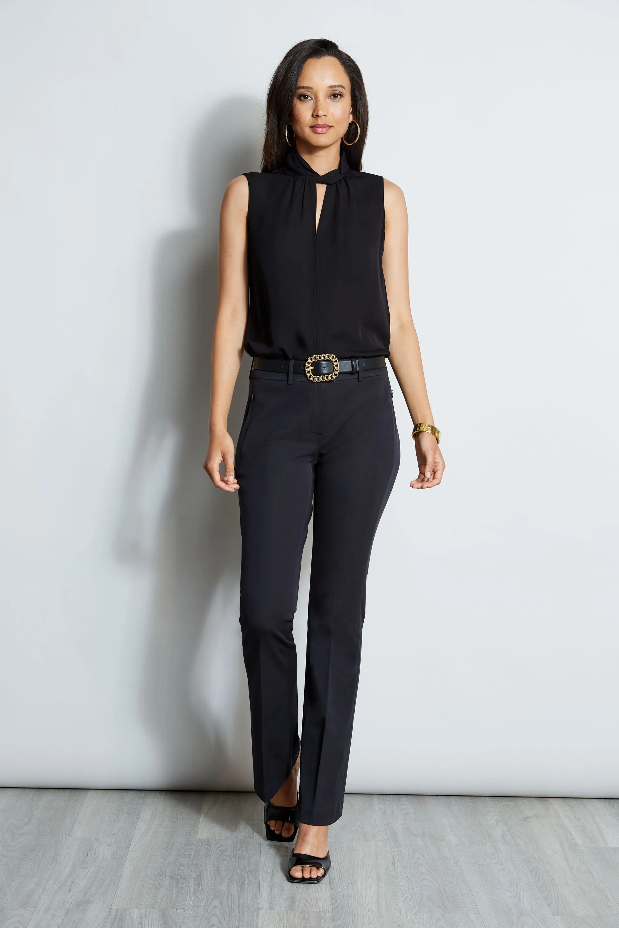 Stretch Cotton Fit & Flare Pant