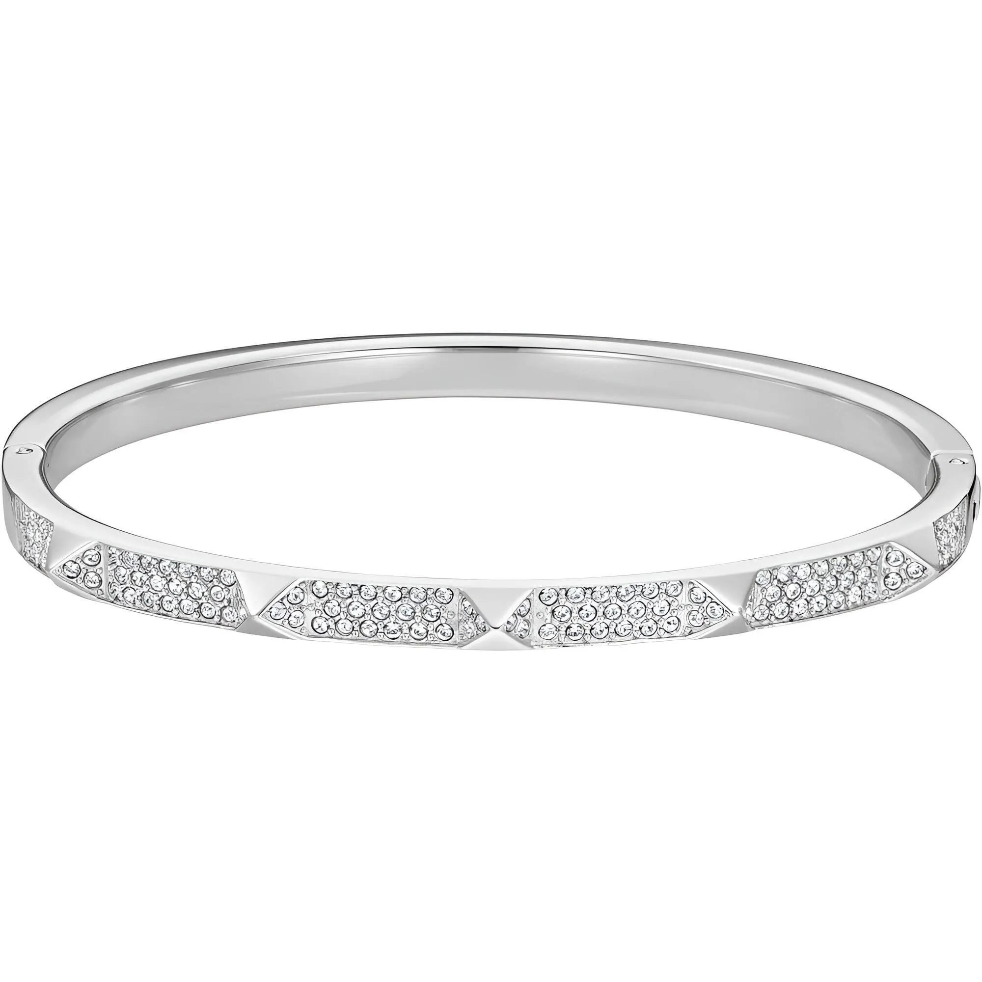 Swarovski Women's Bangle Bracelet - Tactic White Crystal Stainless Steel | 5472585