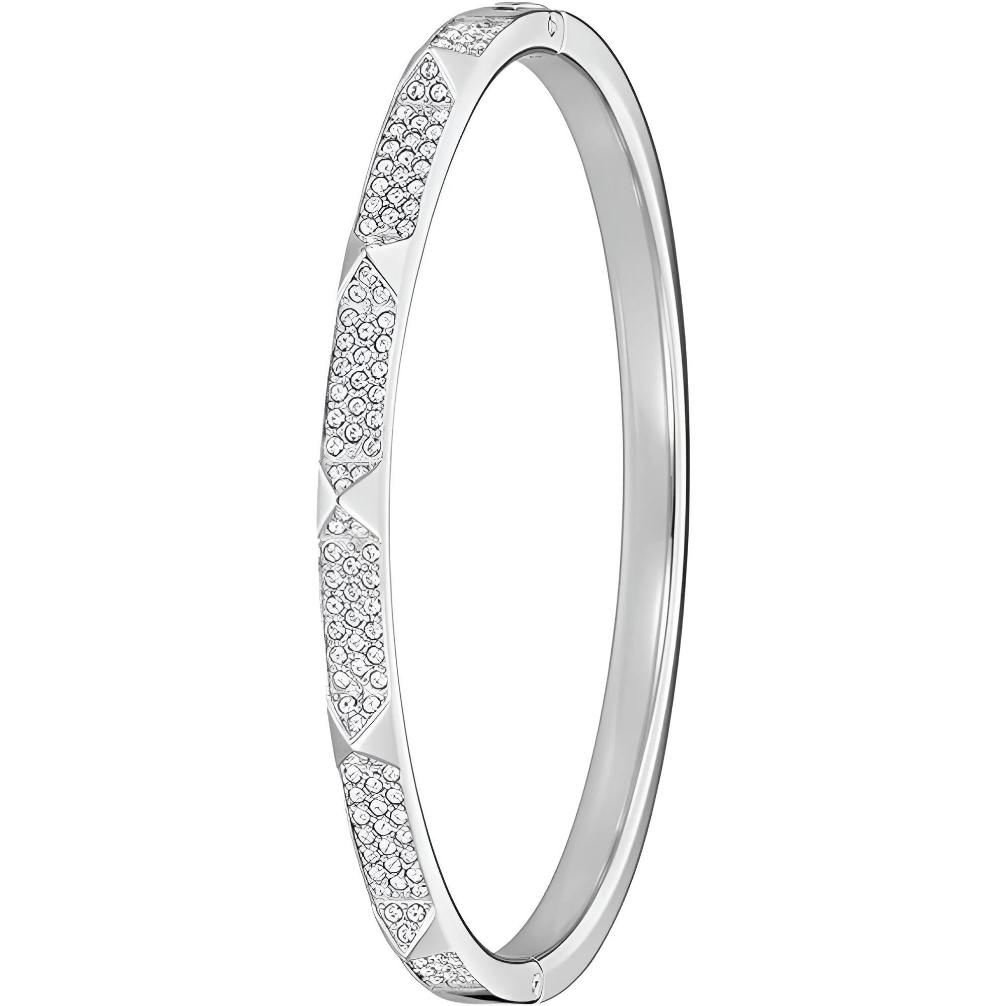 Swarovski Women's Bangle Bracelet - Tactic White Crystal Stainless Steel | 5472585