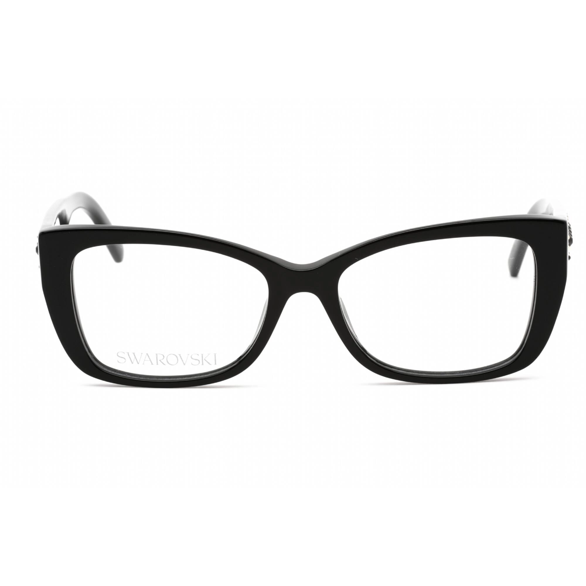 Swarovski Women's Eyeglasses - Full Rim Cat Eye Shiny Black Plastic Frame | SK5452 001