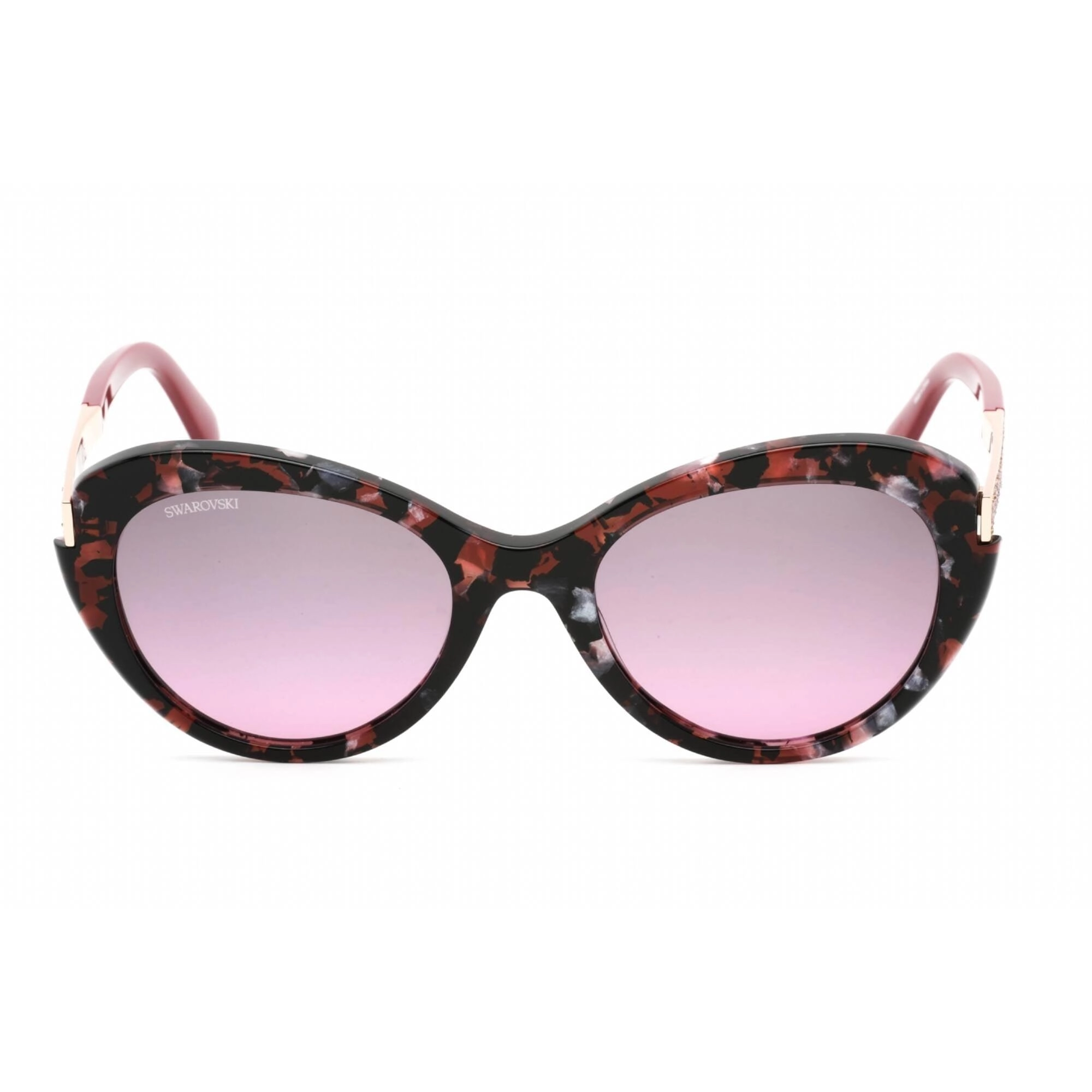Swarovski Women's Sunglasses - Colored Havana Plastic Butterfly Frame | SK0327 55T