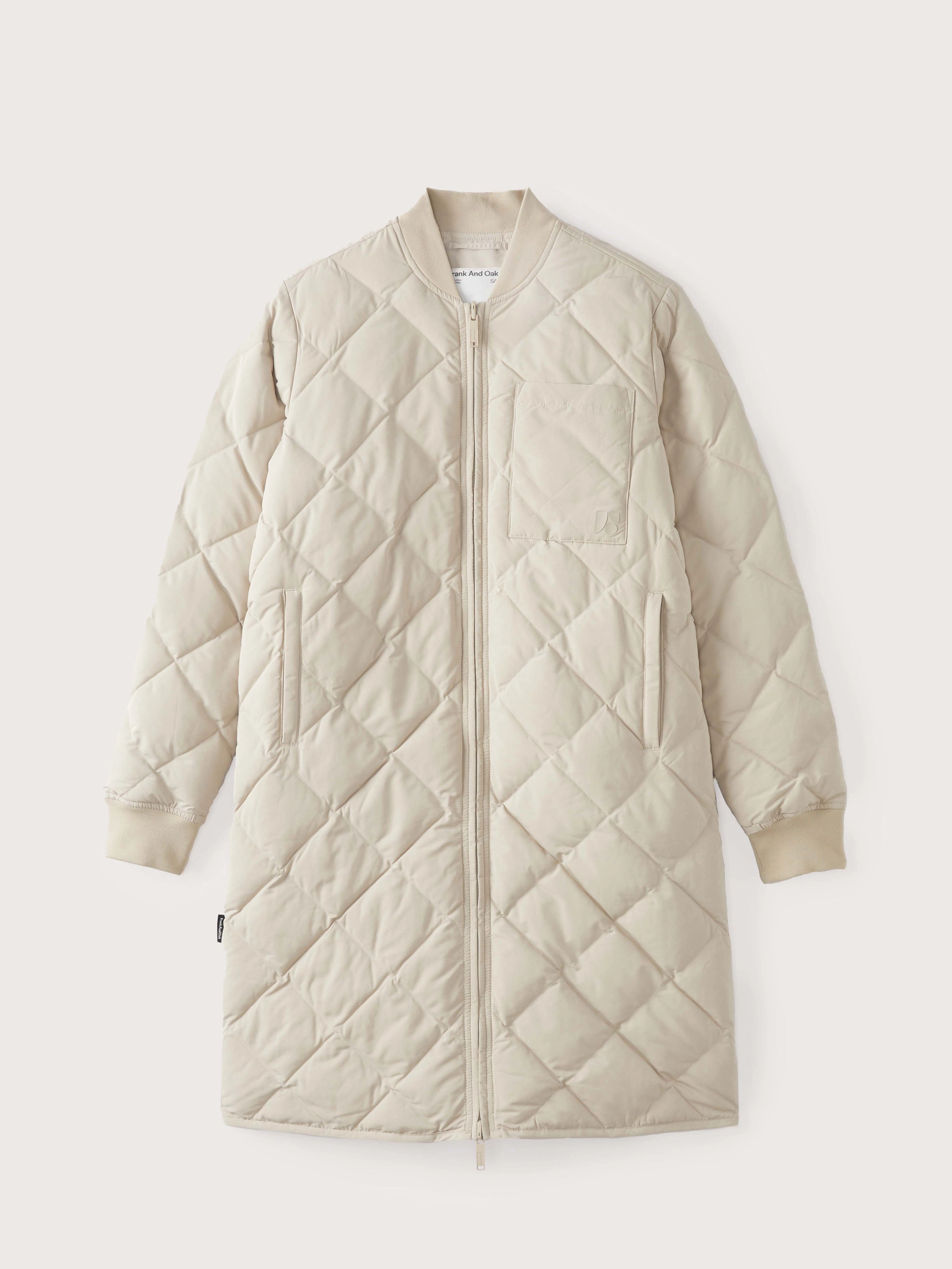 The Skyline Reversible Maxi Bomber in Feather Grey