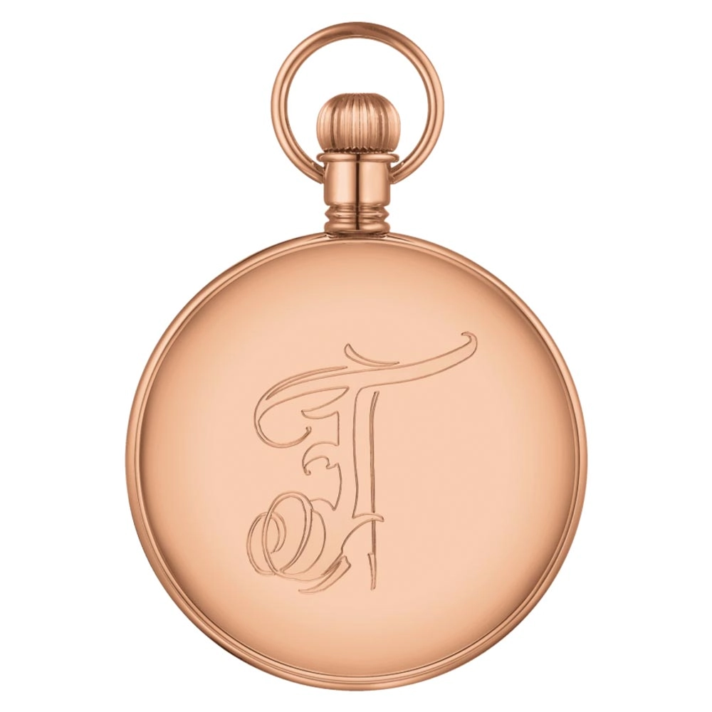 Tissot Lepine Mechanical Rose Gold Plated Brass 51mm Silver Embossed Dial Manual Wound Pocket Watch T8614059903301