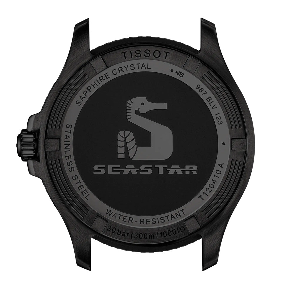 Tissot Seastar 1000 Graded Red Black Dial 40mm Black PVD Steel Quartz Gents Watch T1204103342100