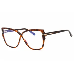 Tom Ford Women's Eyeglasses - Dark Havana Butterfly Full Rim Frame | FT5828-B 052