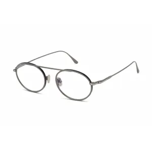 Tom Ford Women's Eyeglasses - Shiny Gunmetal Metal Round Shape Frame | FT5692-B 008