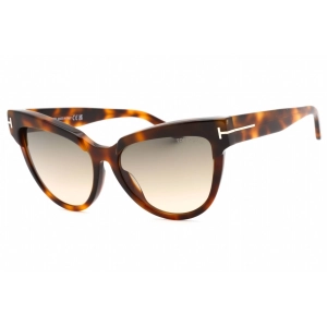 Tom Ford Women's Sunglasses - Coloured Havana Plastic Cat Eye Shape Frame | FT0941 55B