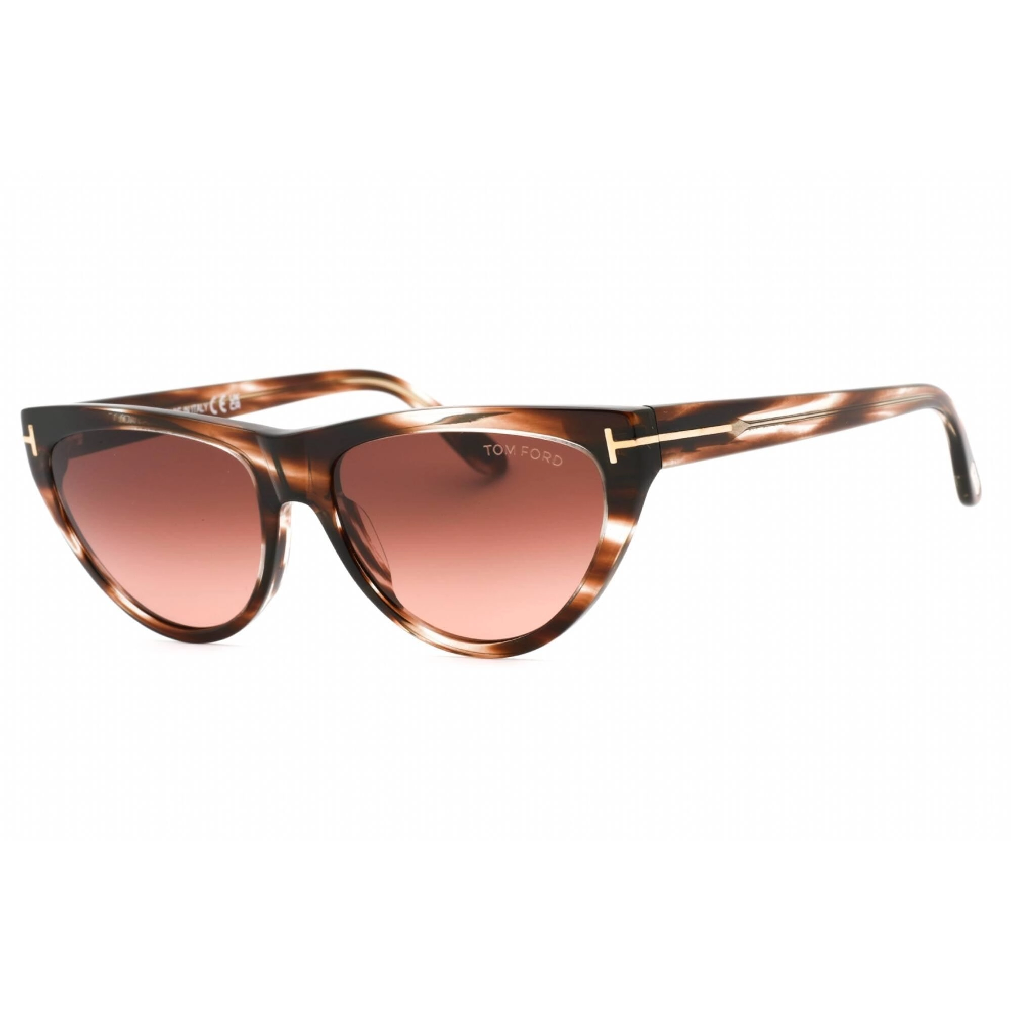 Tom Ford Women's Sunglasses - Coloured Havana Plastic Oval Full Rim Frame | FT0990 55T