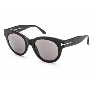 Tom Ford Women's Sunglasses - Shiny Black Plastic Cat Eye Shape Frame | FT0741 01A