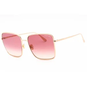 Tom Ford Women's Sunglasses - Shiny Rose Gold Metal Butterfly Shape Frame | FT0739 28T