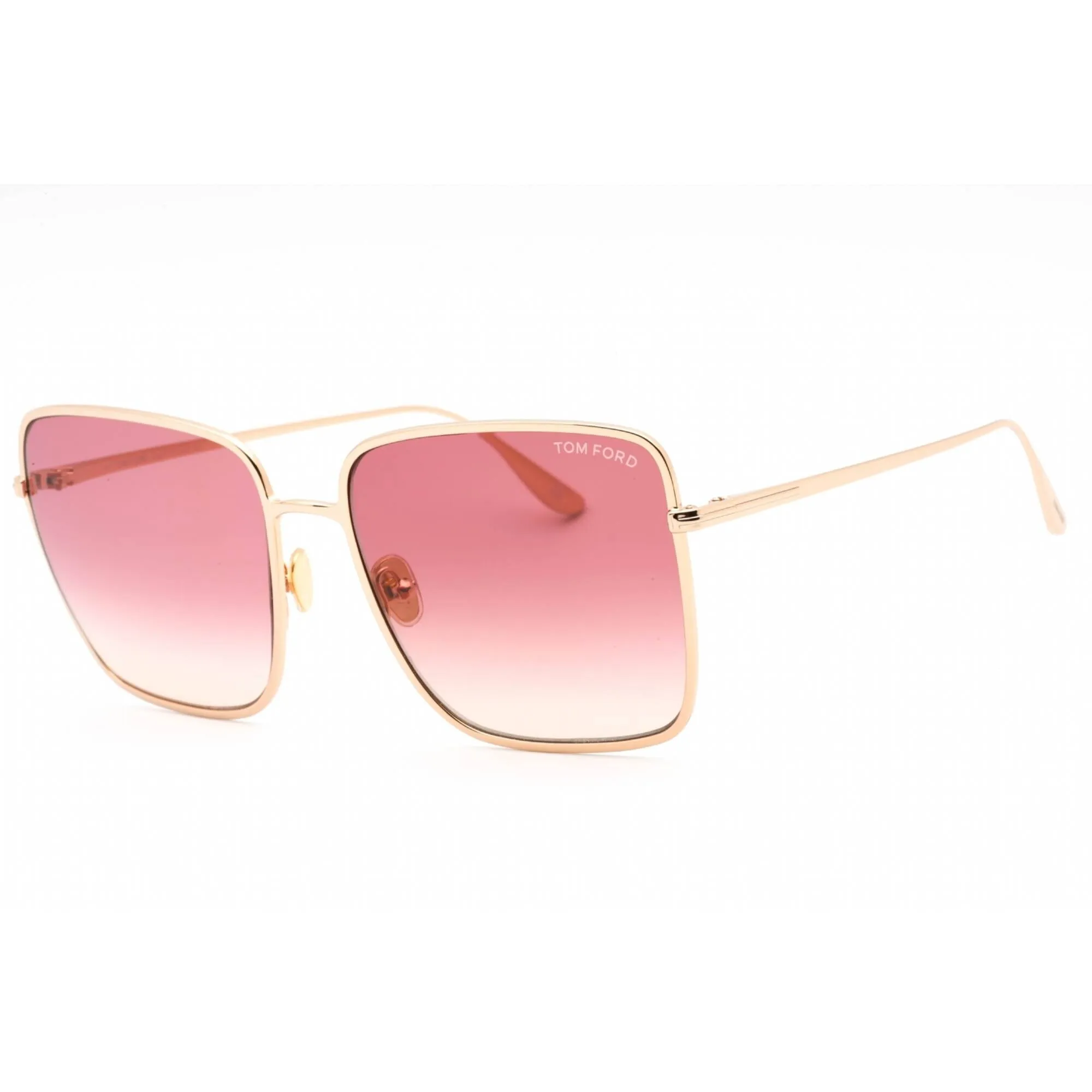 Tom Ford Women's Sunglasses - Shiny Rose Gold Metal Butterfly Shape Frame | FT0739 28T