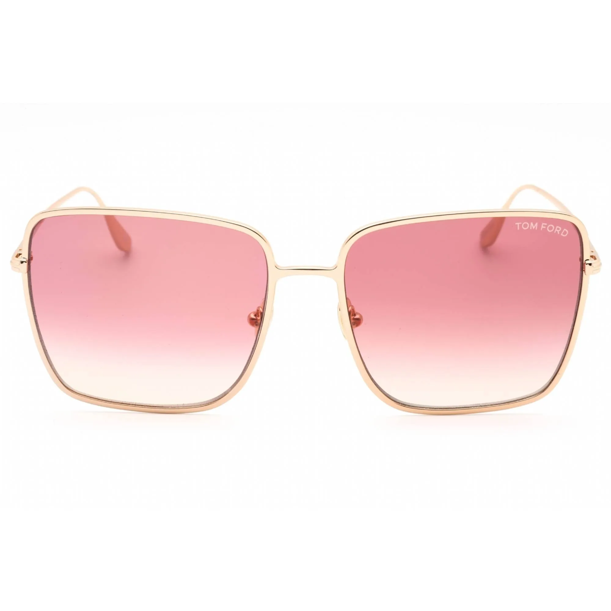 Tom Ford Women's Sunglasses - Shiny Rose Gold Metal Butterfly Shape Frame | FT0739 28T