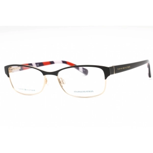 Tommy Hilfiger Women's Eyeglasses - Black Gold Rectangular Frame | TH 1684 02M2 00