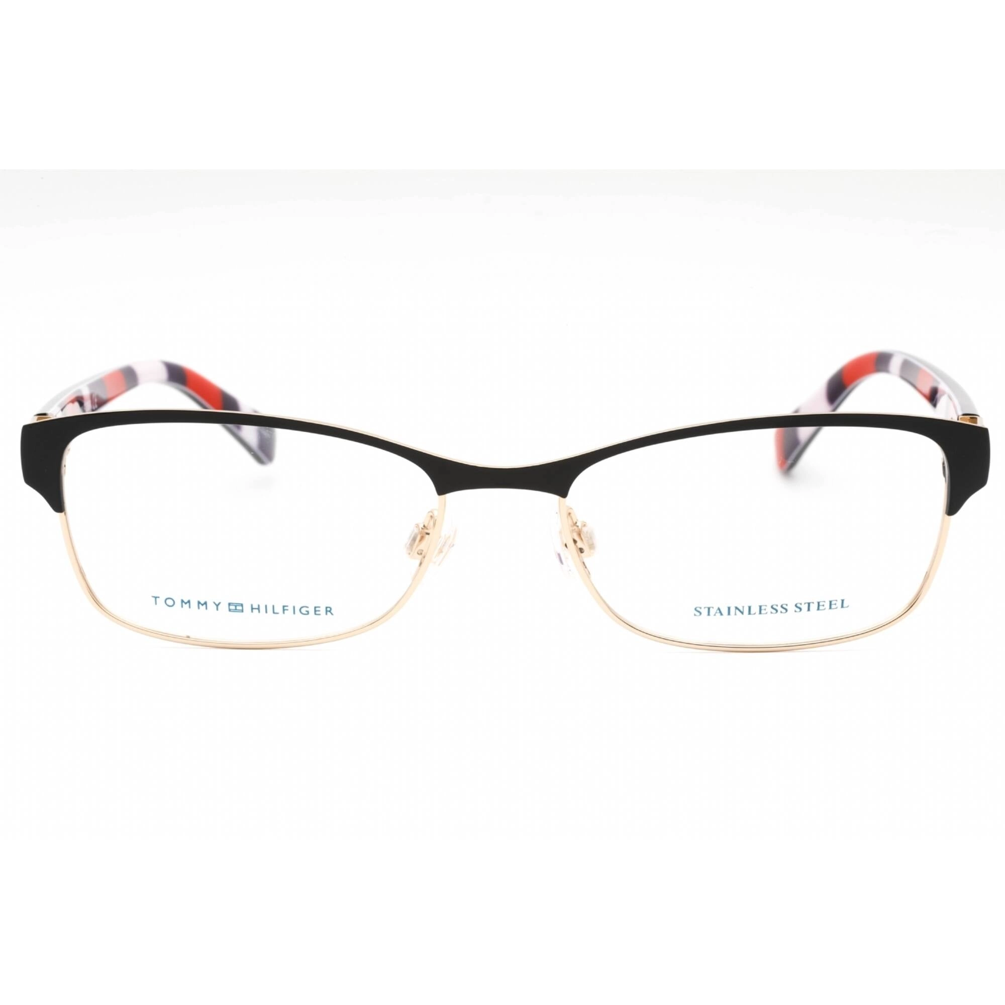 Tommy Hilfiger Women's Eyeglasses - Black Gold Rectangular Frame | TH 1684 02M2 00