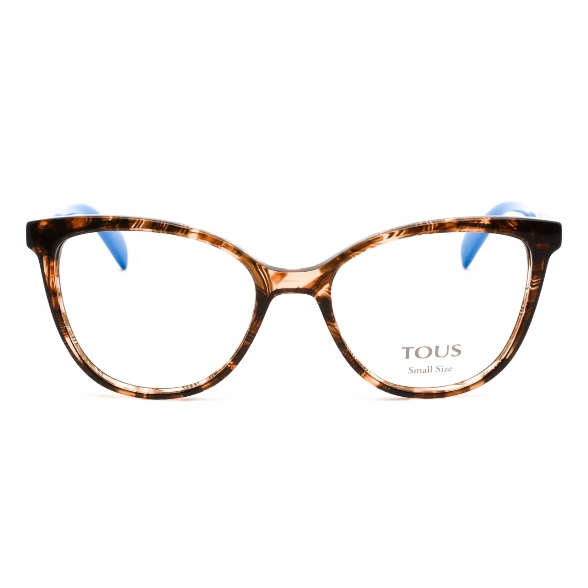 Tous Women's Eyeglasses - Full Rim Brown Fantasy Plastic Cat Eye Frame | VTOB35L 0XAP