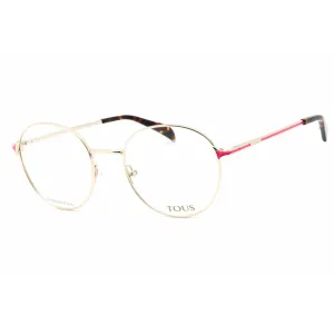 Tous Women's Eyeglasses - Light Gold Metal Round Shape Full Rim Frame | VTO448 0492