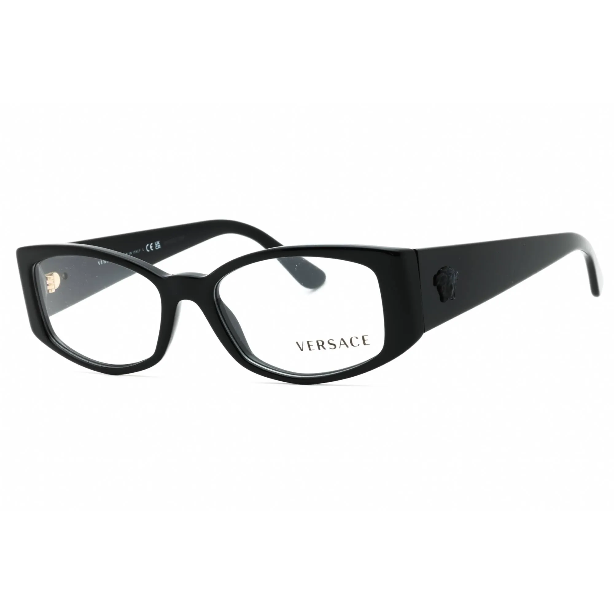 Versace Women's Eyeglasses - Black Plastic Full Rim Cat Eye Shape Frame | 0VE3343 GB1