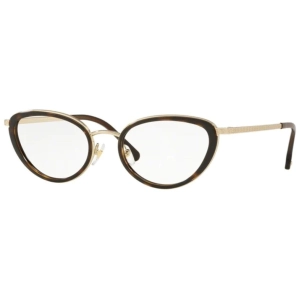 Versace Women's Eyeglasses - Havana Pale Gold Cat Eye Frame | VERSACE 0VE1258 1440