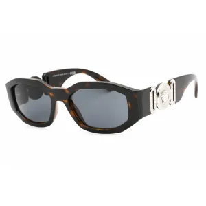 Versace Women's Sunglasses - Havana Oval Shape Frame Dark Grey Lens | 0VE4361 542387