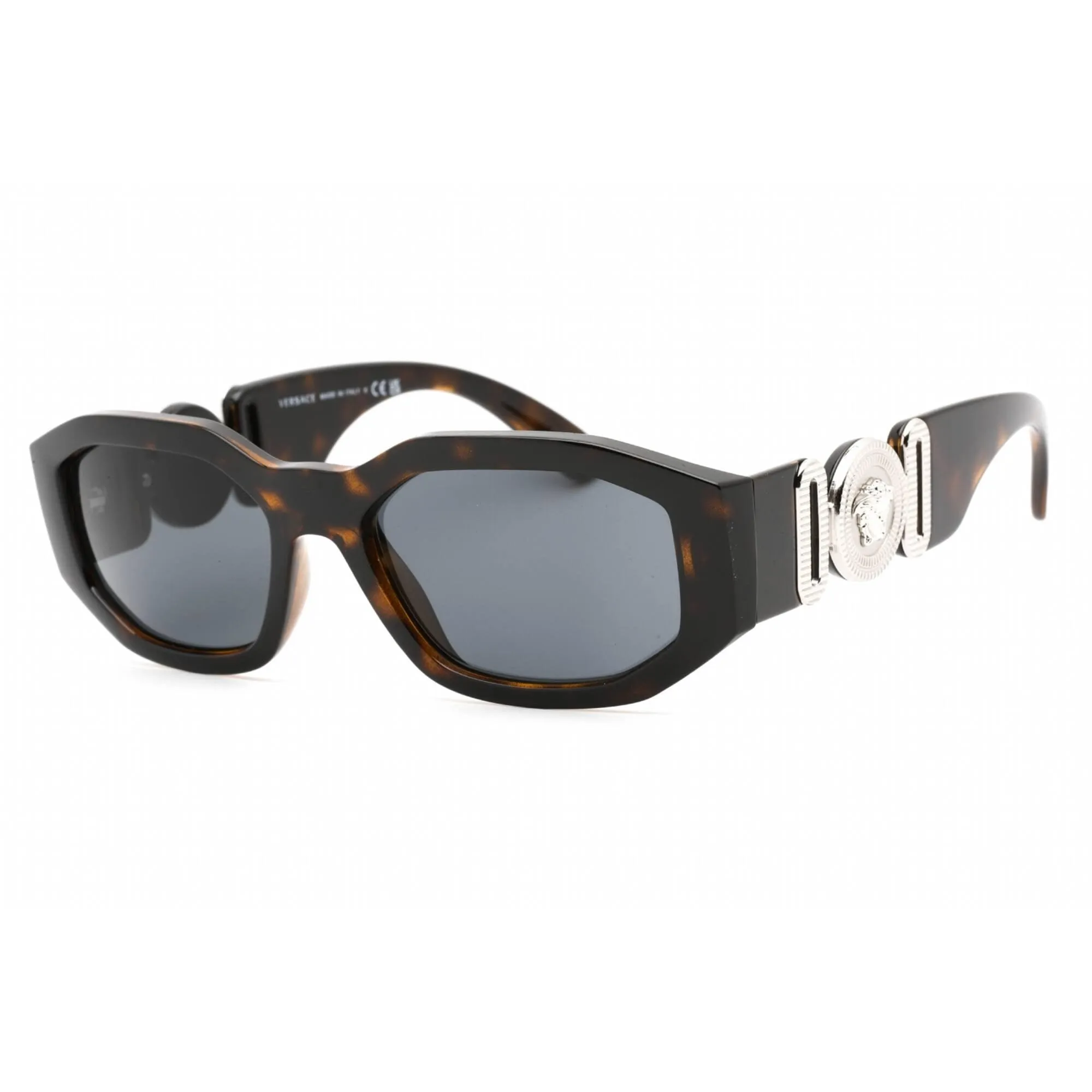 Versace Women's Sunglasses - Havana Oval Shape Frame Dark Grey Lens | 0VE4361 542387