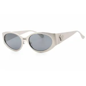 Versace Women's Sunglasses - Matte Silver Full Rim Cat Eye Frame | 0VE2263 12666G