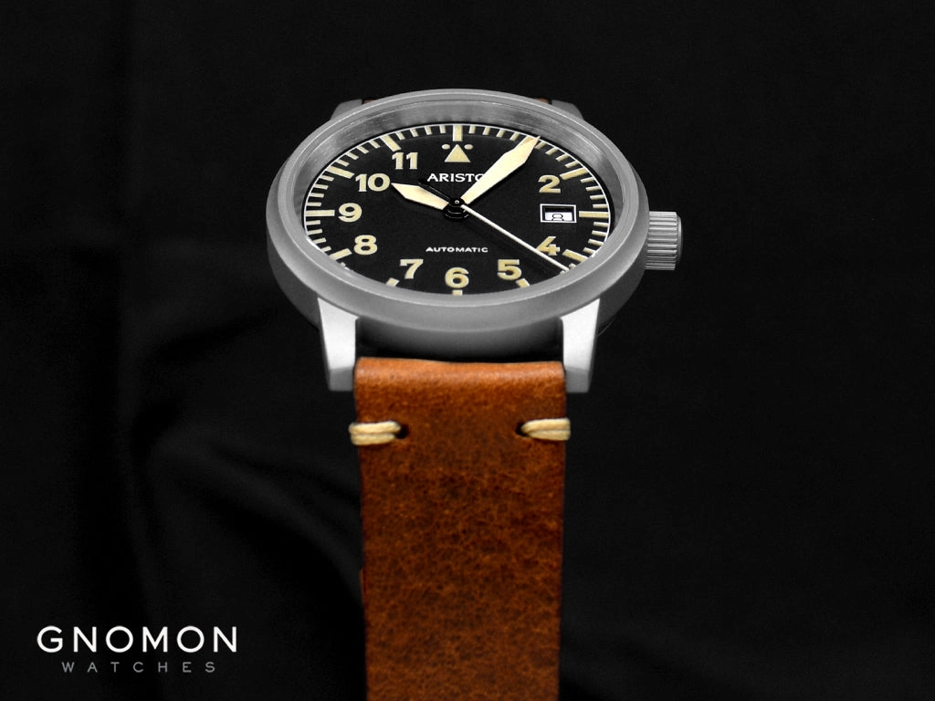 Vintage Aviator Grey Leather 3H100 - Signature - Sapphire