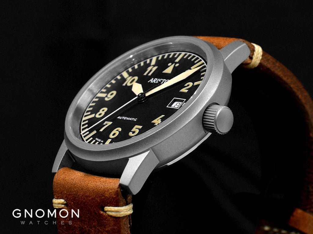 Vintage Aviator Grey Leather 3H100 - Signature - Sapphire