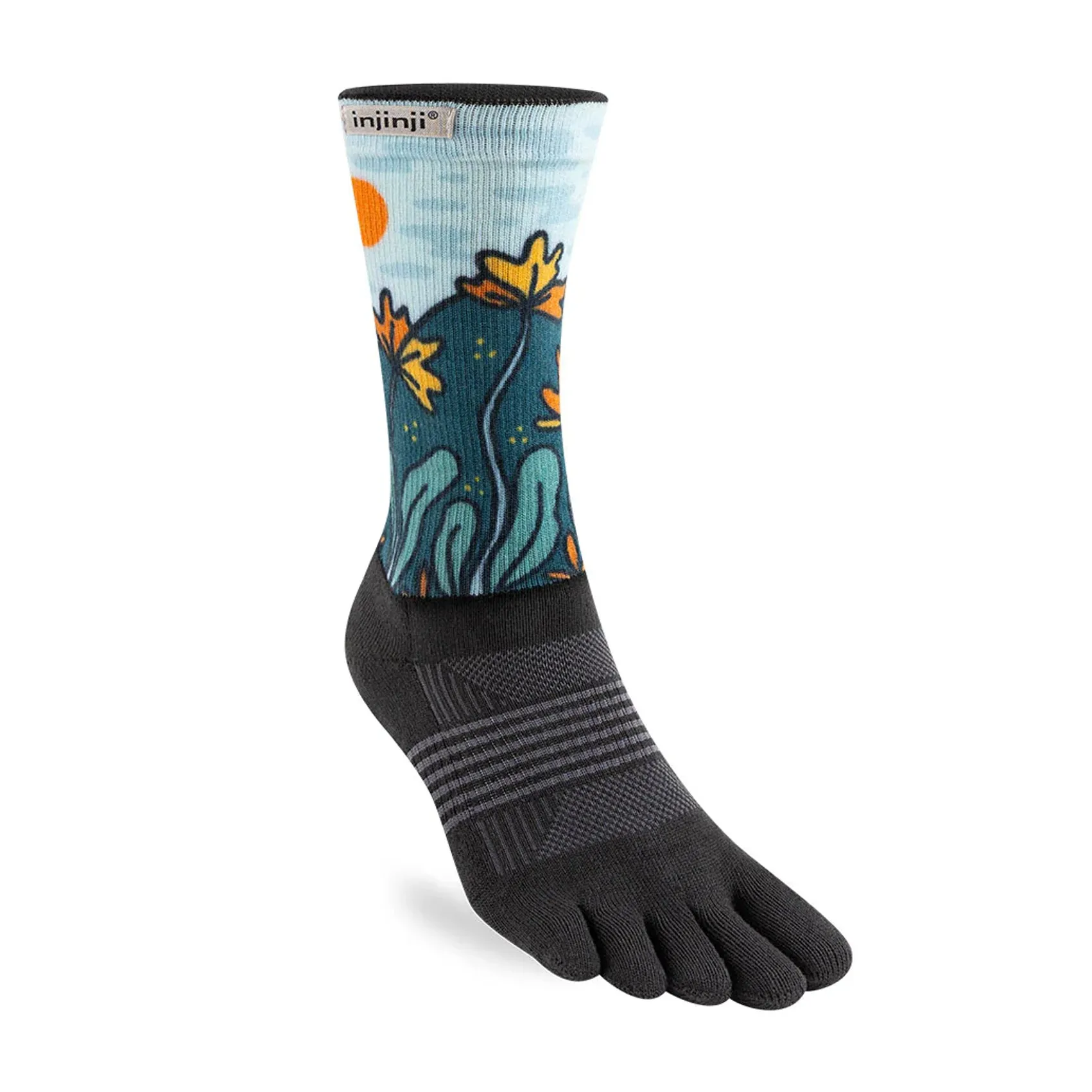 Womens Injinji Trail Artist Designed Crew Socks