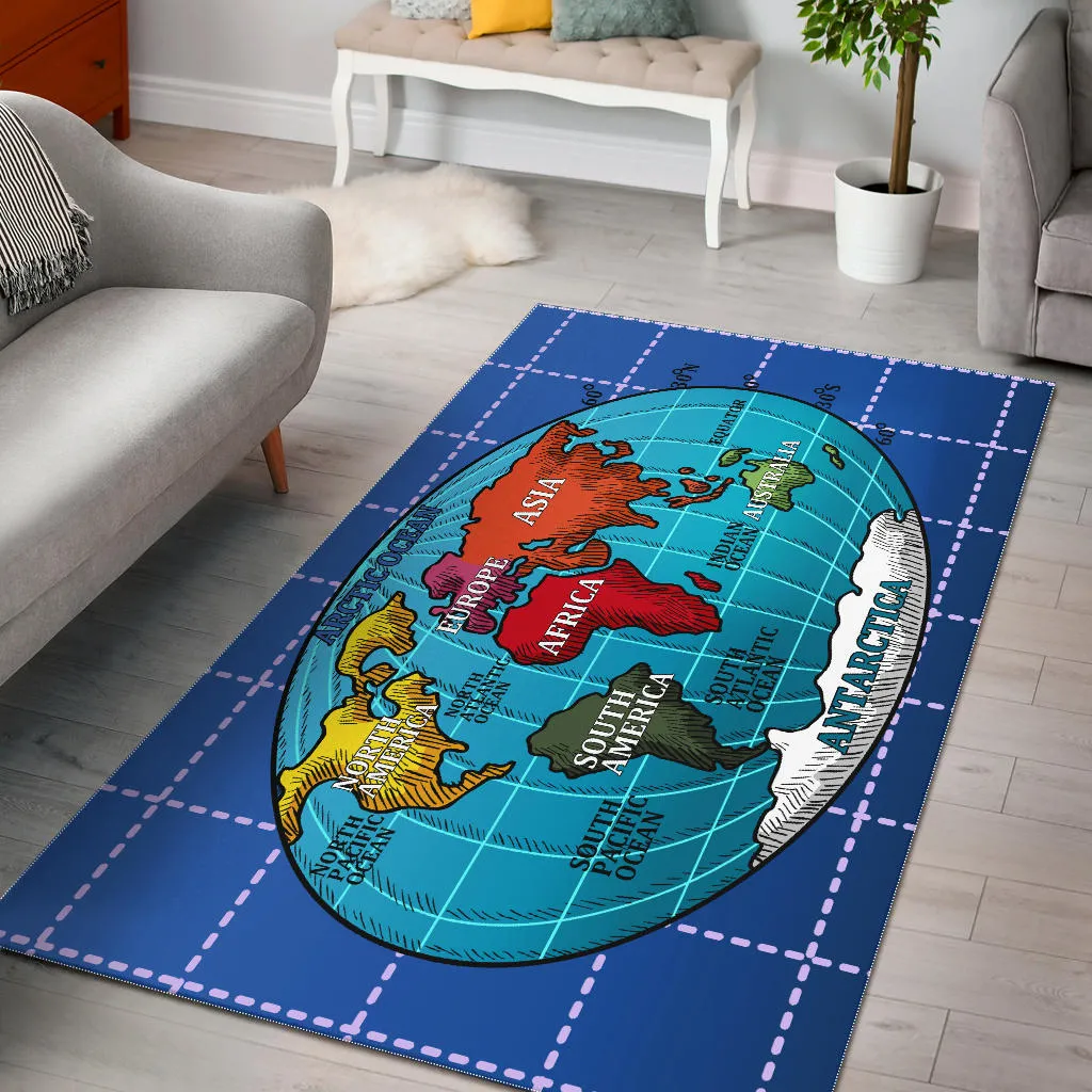 World Globe Area Rug