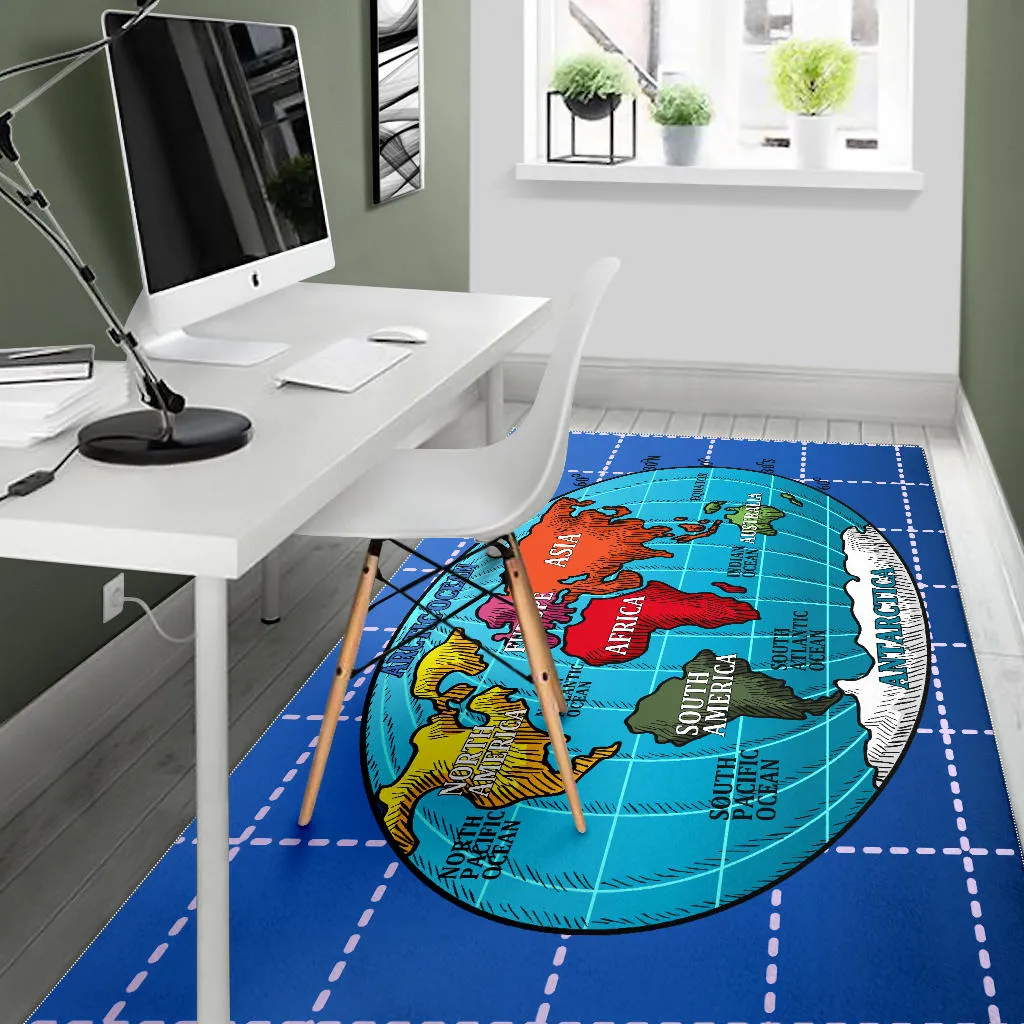 World Globe Area Rug