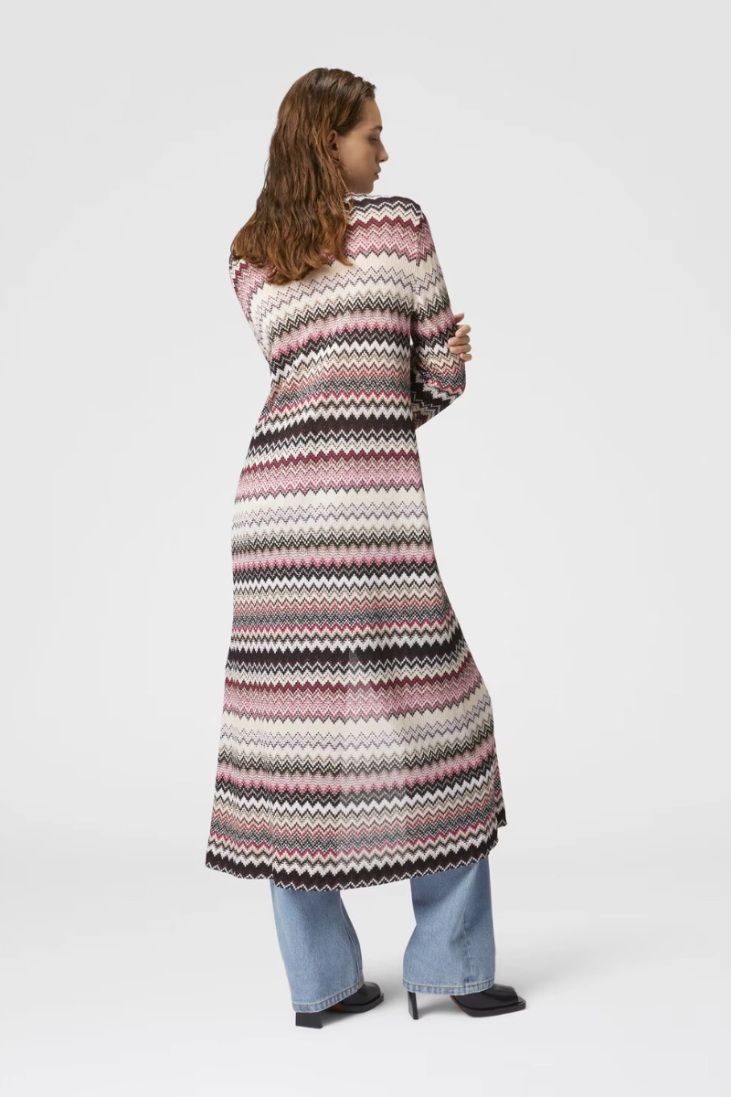 Zig Zag Long Cardigan